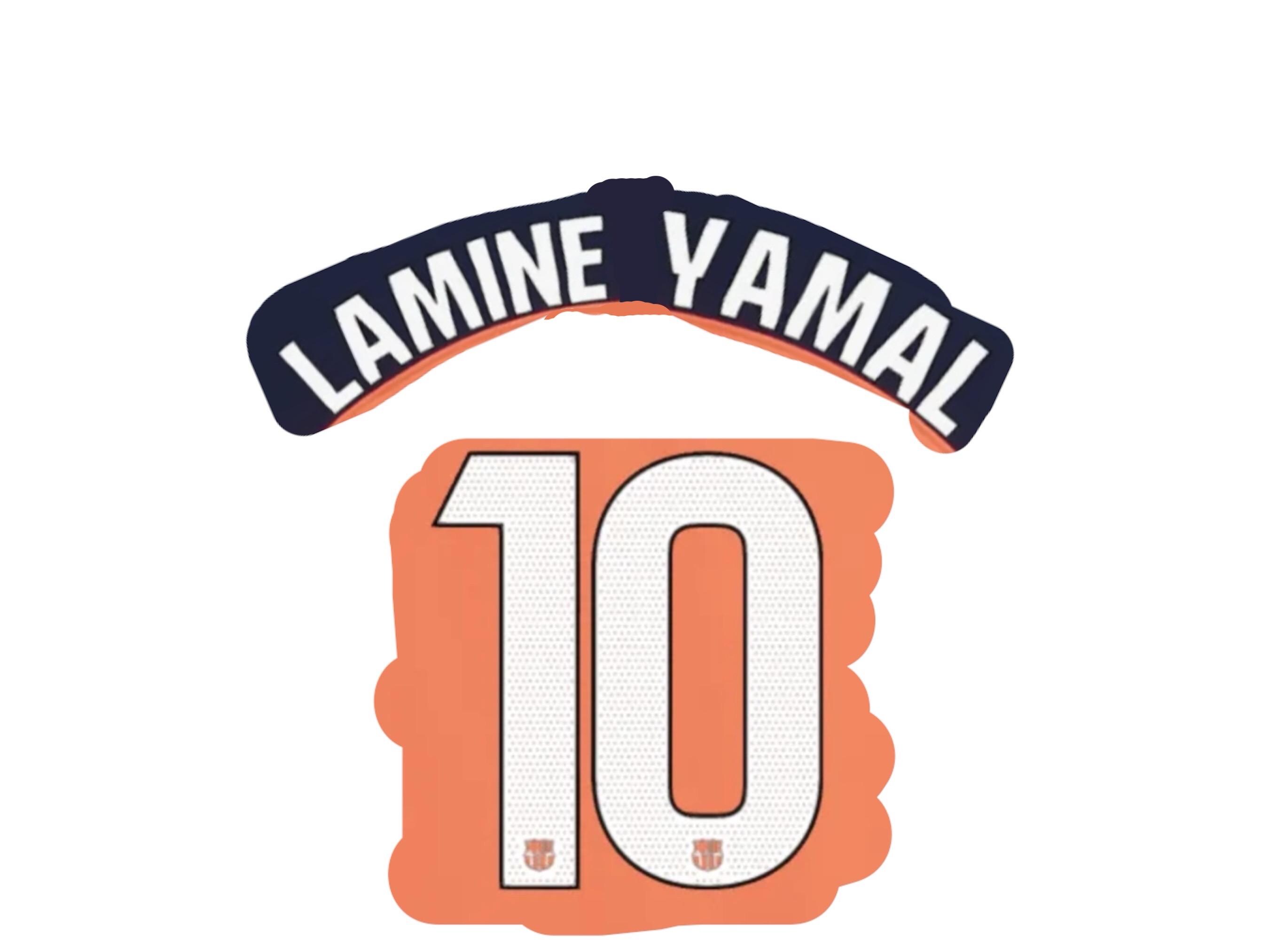 Flocking Nameset LAMINE YAMAL #10 2025 2026 Barcelona THIRD - Etsy
