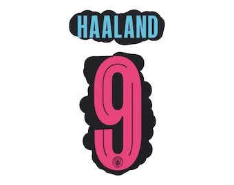 Flocage nameset HAALAND #9 2023 2024 version coupe third