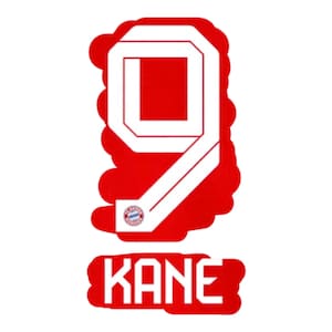 Peut inclure: Graphique rouge et blanc avec le chiffre 9 et le nom "KANE" en lettres blanches. Le chiffre 9 a un design stylisé avec un petit logo. Le design est sur fond blanc.