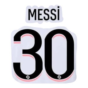 Flocking nameset MESSI #30 2021 2022 away exterior