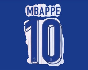 Flocage nameset MBAPPE #10 2024 France éxterieur away