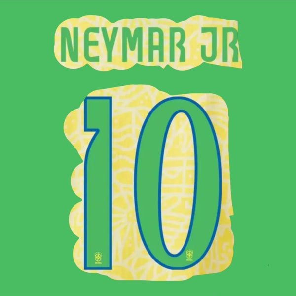 Flocage nameset Neymar #10 2024 home Domicile Bresil Brasil