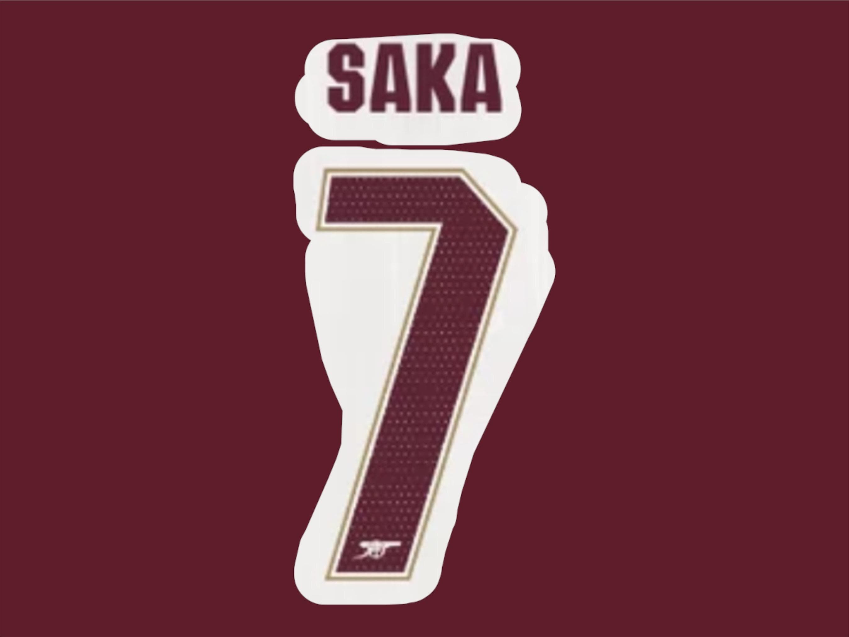 Flocage Arsenal Extérieur Saka #7 - Version Coupe 2024/2025 - Neuf Sans Boîte