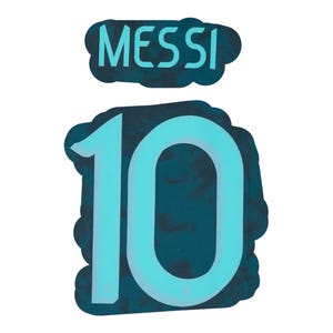 Flocking nameset MESSI #10 2019 2021 copa . Argentina away