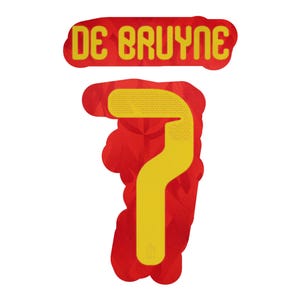 DE BRUYNE #17 2026 Hemnamn Flockning Belgien Officiell Produkt