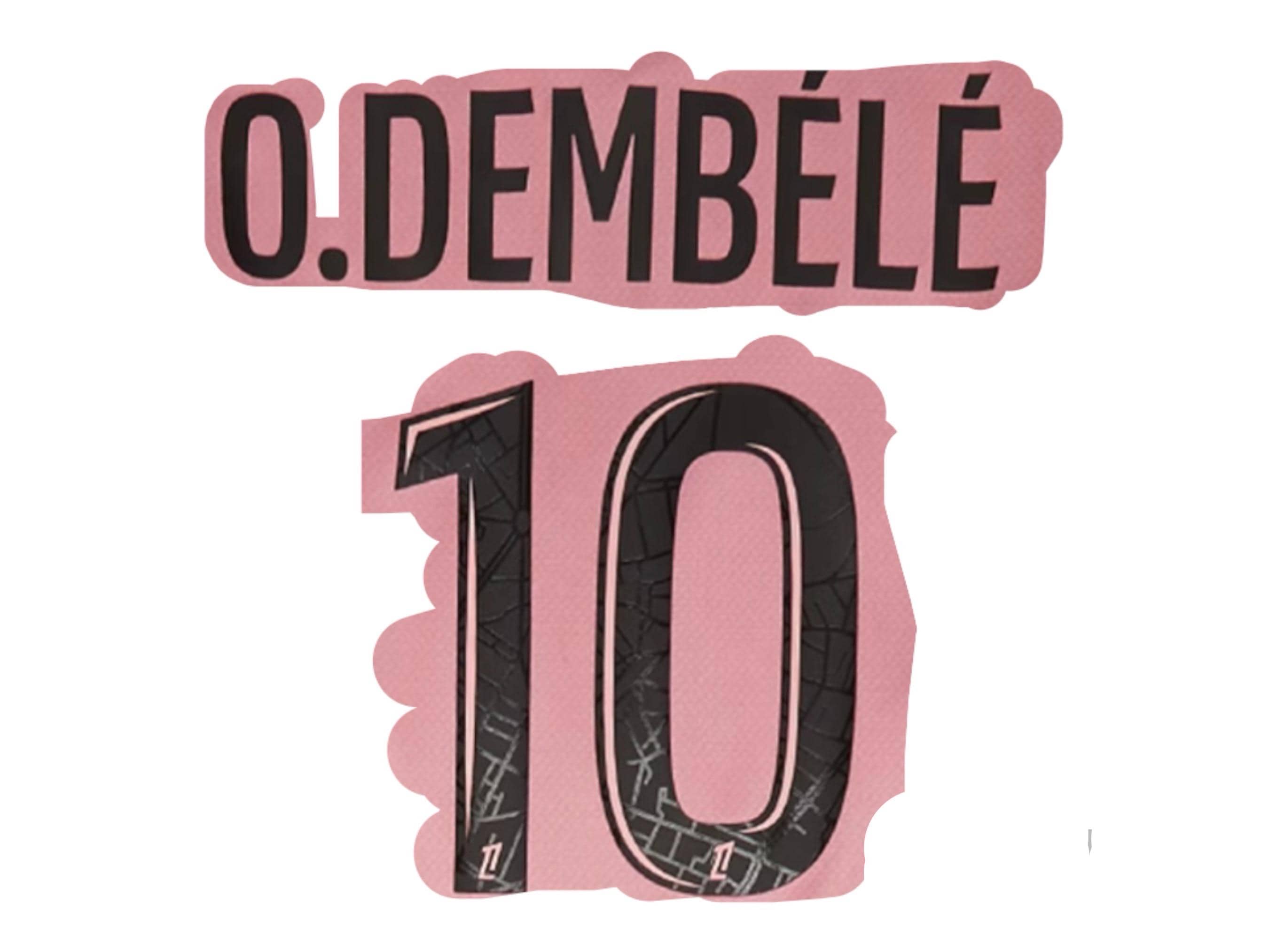 Flocage nameset Dembélé #10 2024 2025 Home Domicile
