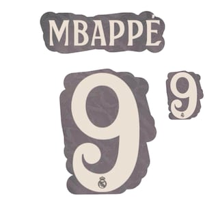 Kids' Nameset MBAPPE #9 2024 2025 Third Madrid