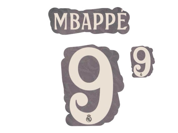 Flocage Nameset Mbappé #9 Réal Madrid Home 2024 25