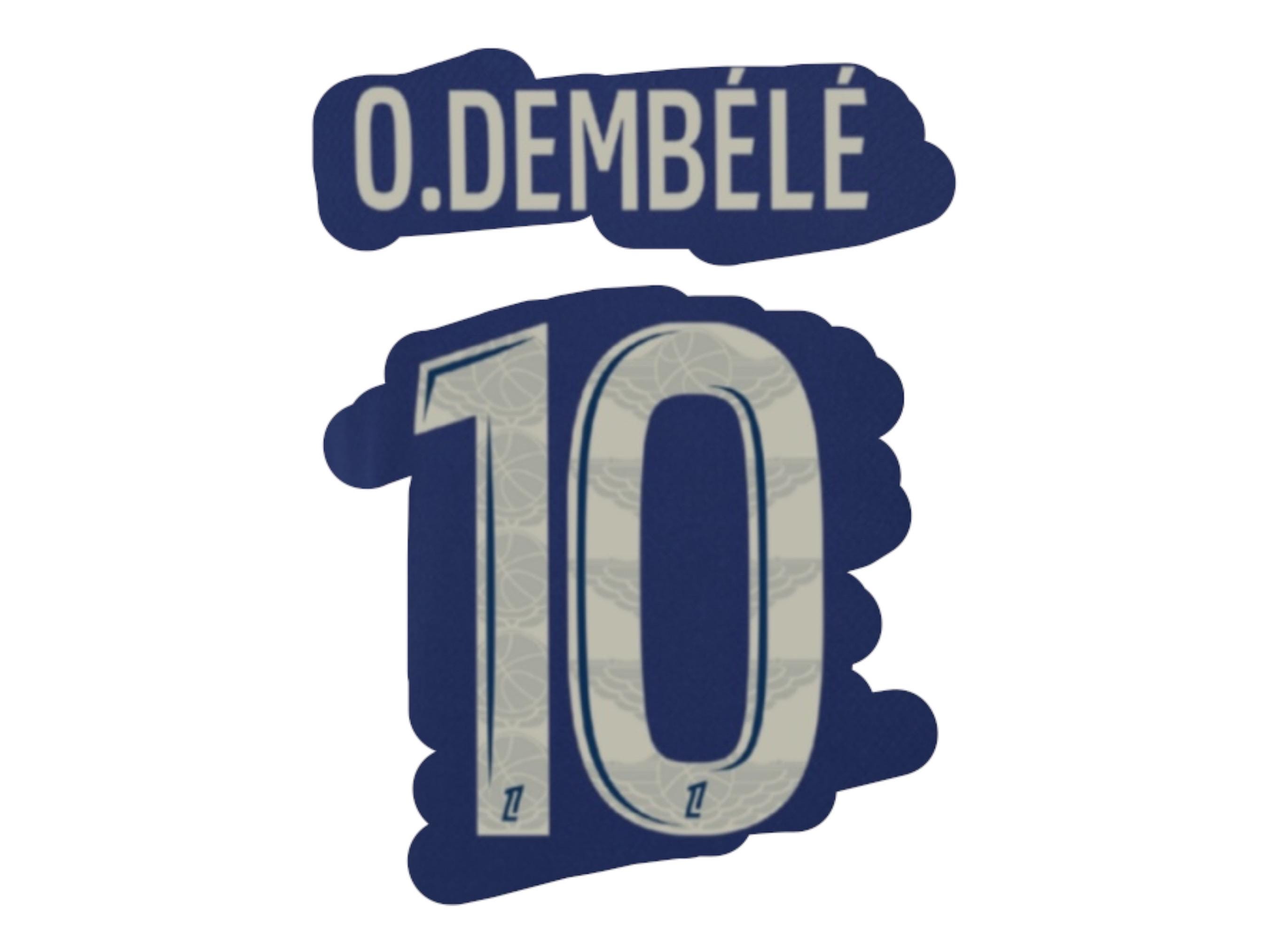 Flocage DEMBELE #10 2025 2026 Paris Fourth 4th Version Coupe