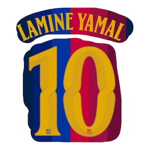 Lamine Yamal #10 2026-2027 Barcelona Home Cup-namnset flockas. Originalprodukt.