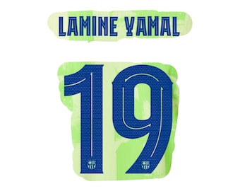 Lamine Yamal #19 2024-2025 Barcelona Third Cup version nameset flocking