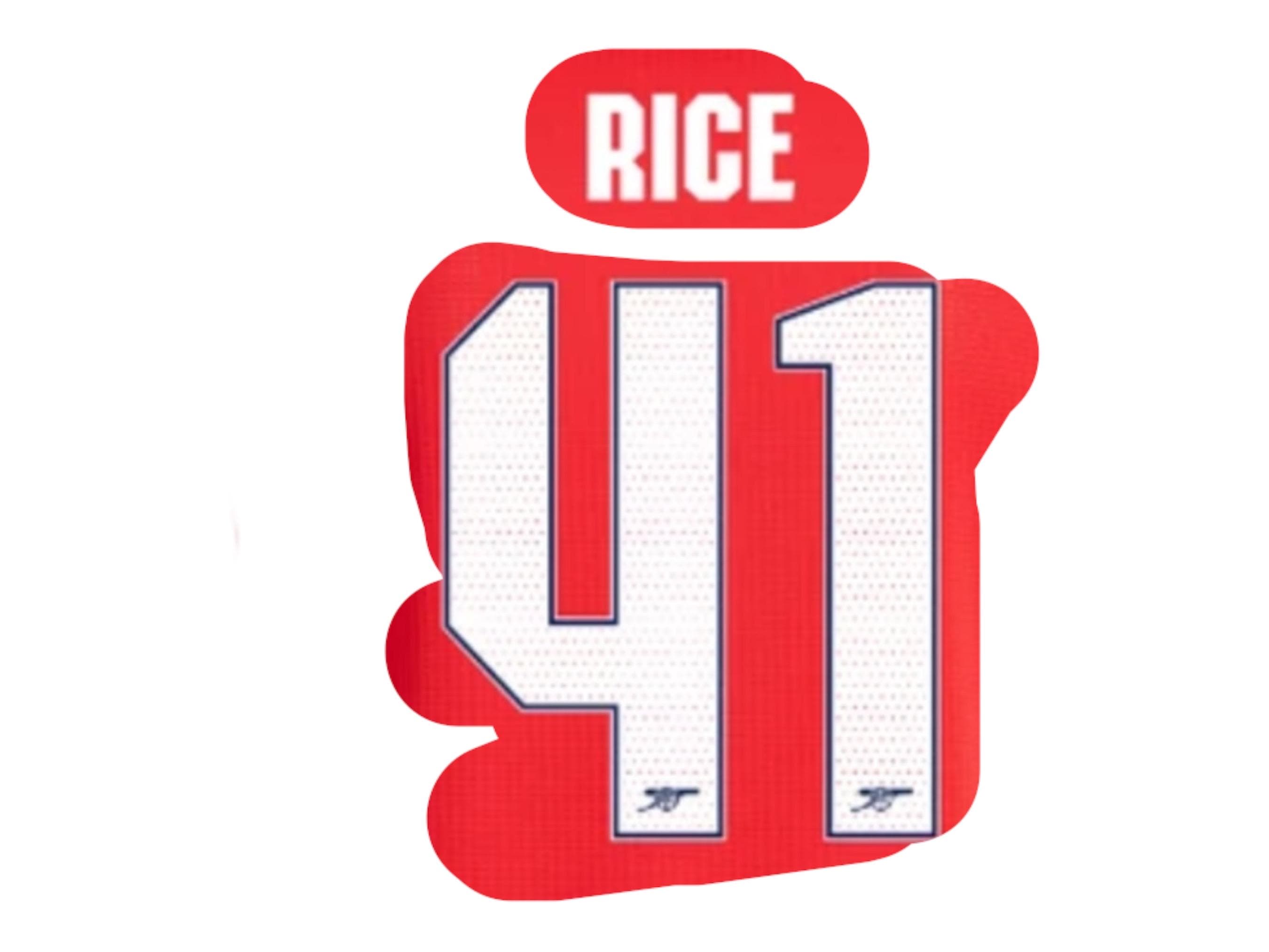 Flocage Maillot Domicile #41 RICE - Saison 2023/2024 - Version 2025