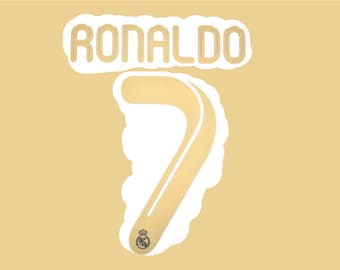 Flocage  RONALDO Real madrid  #7 2011 2012 home domicile real madrid nameset