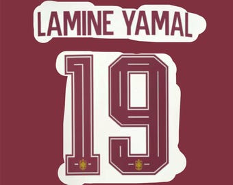 Lamine Yamal #19, equipación visitante de España para el Mundial 2026. Producto oficial de España.