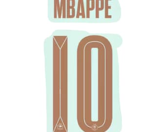 Flocage nameset MBAPPE #10 2026 France extérieur away