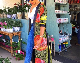 Stylish kimono Ankara dress, African print dress, Ankara mermaid dress, Ankara wedding dress, Ankara prom dress, Birthday dress, asoebi