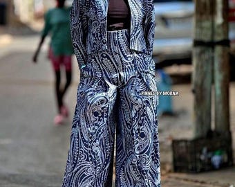 African female Dress, Women pants and top set, Birthday outfit, special occasion outfit, corporate African wear, Two piece dress