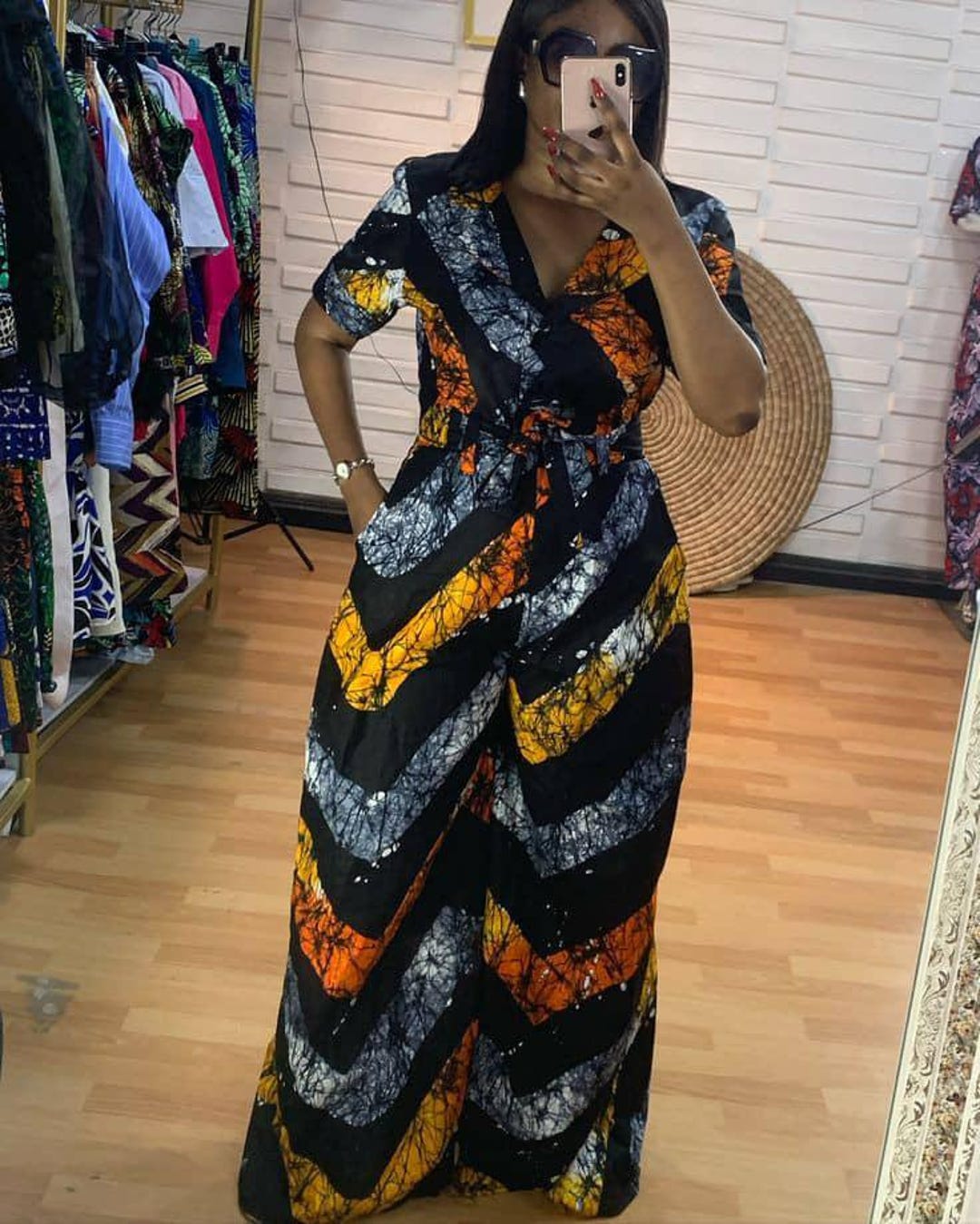 African Female Adire Gown, Quality Female Adire Dress, Trending Adire ...