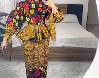 African kaftan print dress, Long stylish kaftan dress, stylish Ankara dress, Ankara wedding dress, Ankara prom dress, Birthday dress, asoebi