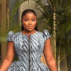 African print dress, Short maxi dress, Ankara wedding dress, Ankara prom dress, Birthday dress, asoebi, midi flare dress