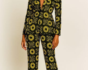 African female Dress, Women pants and top set, Birthday outfit, special occasion outfit, corporate African wear, Two piece dress