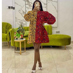 African print  dress, special occasion dresses, African maxi dress, African clothing for women, Birthday dresses, Short simple African dress