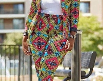 African female Dress, Women pants and top set, Birthday outfit, special occasion outfit, corporate African wear, Two piece dress