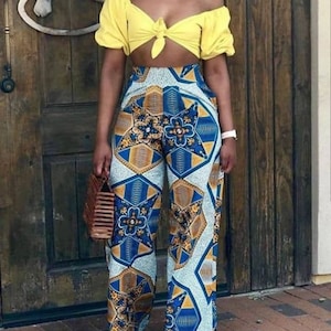 Stylish Ankara pant, African print dress, Ankara jumpsuit, Ankara wedding dress, Ankara prom dress, Birthday dress, asoebi