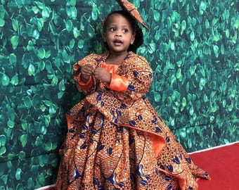 Stylish Ankara kid dress, African print dress, For kids, Female kid ankara dress, Ankara prom dress, Birthday dress, asoebi