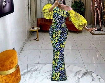 African print maxi dress,special occasion womens dresses,African maxi dress with flare,African maxi dress,African clothing for women