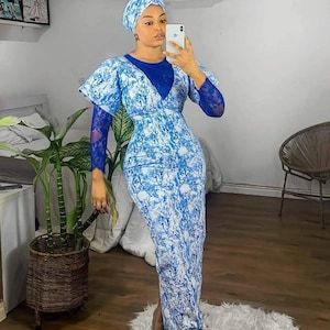 African kaftan print dress, Long stylish kaftan dress, stylish Ankara dress, Ankara wedding dress, Ankara prom dress, Birthday dress, asoebi
