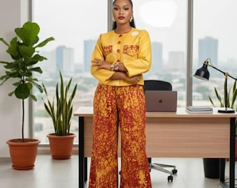 African female Dress, Women pants and top set, Birthday outfit, special occasion outfit, corporate African wear, Two piece dress