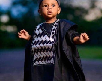 Ropa tradicional africana para niños, Asooke para bebés varones. Para niños, Agbada para bebés varones, Traje de cumpleaños, asoebi para bebés varones