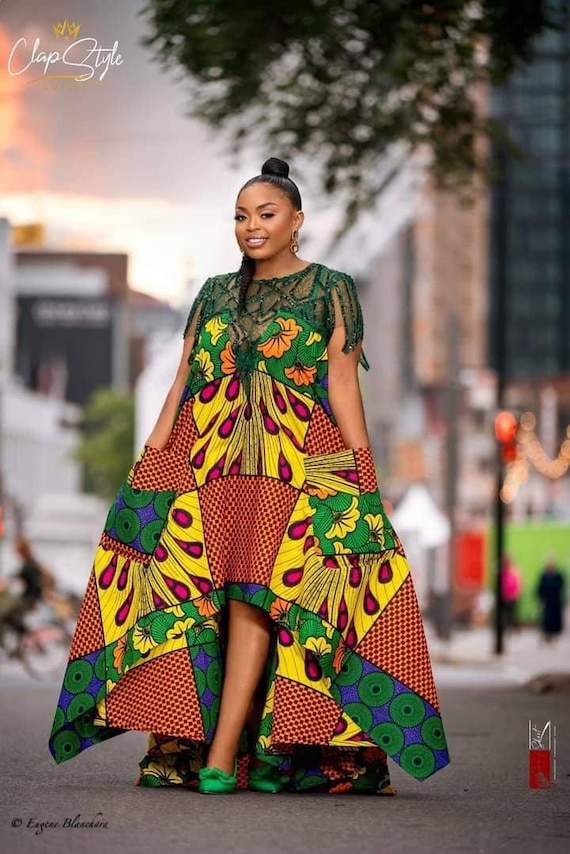 Ankara Dress African Dresses On Amazon Stylish African Ankara Dress,  African Print Dress, Ankara Dress, Ankara