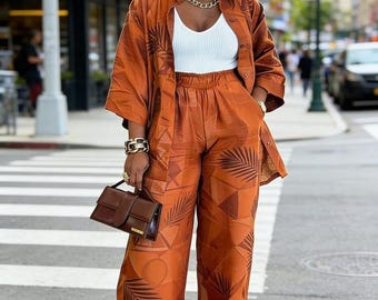 African female Dress, Women pants and top set, Birthday outfit, special occasion outfit, corporate African wear, Two piece dress