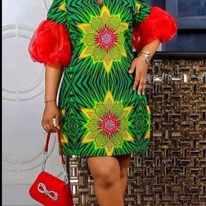 African kaftan print dress, Long stylish kaftan dress, stylish Ankara dress, Ankara wedding dress, Ankara prom dress, Birthday dress, asoebi