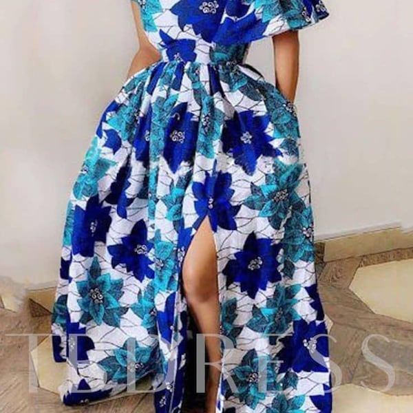 Trending African Ankara dress, African print dress, Ankara mermaid dress, Ankara wedding dress, Ankara prom dress, Birthday dress, asoebi