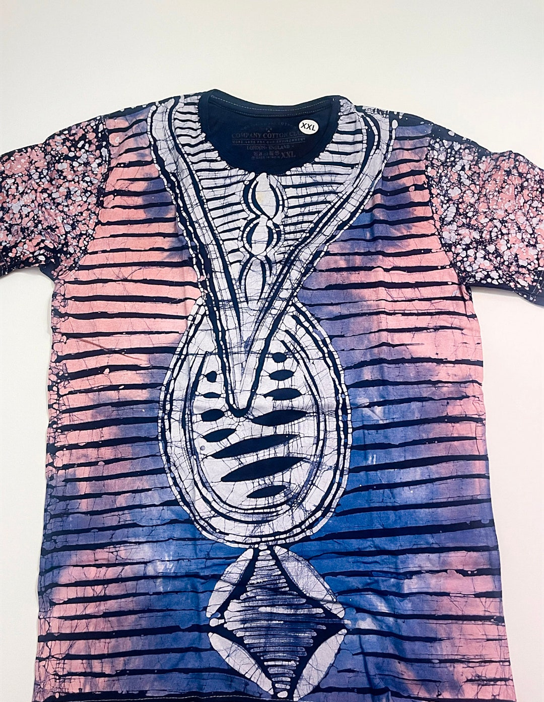 Handmade Batik T-shirt, Adire Batik Tees, African Colorful T