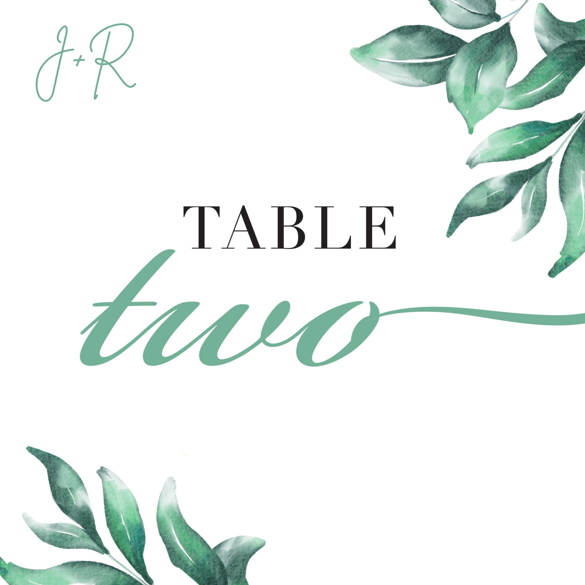 Editable, Printable Leaf Style Wedding Table Numbers up to 15 - Etsy