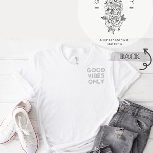 Good Vibes alleen SVG + PNG, Good Vibes digitaal ontwerp downloaden, Good Vibes Tshirt png