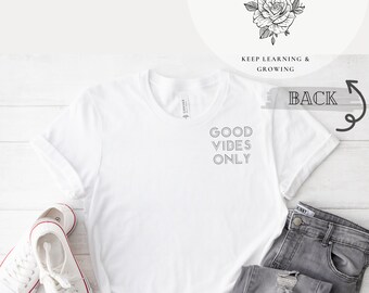 Good Vibes uniquement SVG + PNG, téléchargement de conception numérique Good Vibes, tshirt Good Vibes png