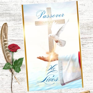 FEAST OF PASSOVER Resurrection Spring Pesach Greeting Card | Messianic Elegant Invitation