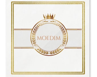ELEGANT MOADIM-servetten papier wit en goud