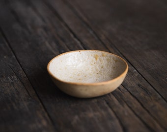 Small Ceramic Bowl, Handmade Stoneware Bowl, Unique Ceramic Tableware, Trinket Dish, Ash-Glazed Ceramics, Natural Home Decor