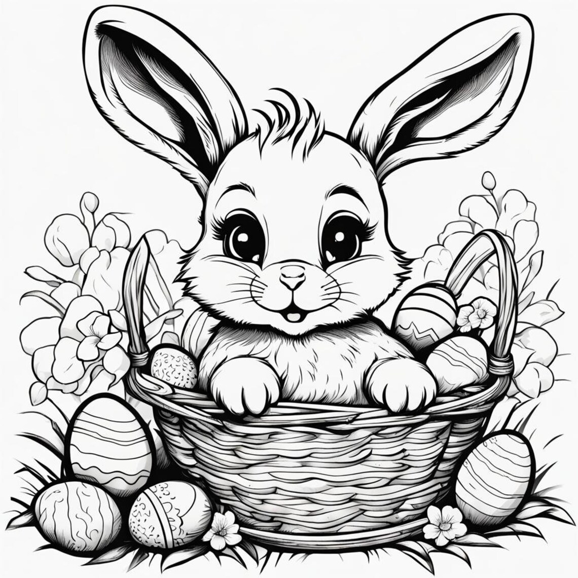 5 Cute Easter Baby Animals for Instant Download Coloring Page Etsy
