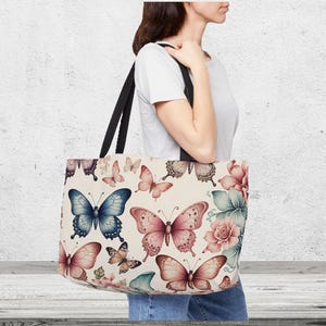 Weekender Tragetasche, Schmetterling Reisetasche, BeachTote, Sport- oder Einkaufstasche, perfektes Geschenk für Sie! Tragen Sie auf Tasche