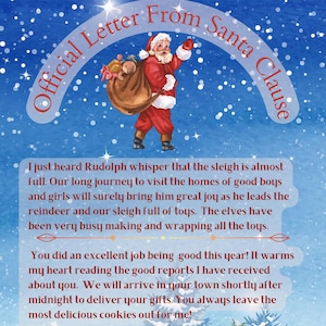 Cartas de Papá Noel/Lista de deseos de Navidad