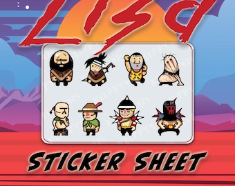 Lisa the Painful Sticker Sheet | Brad Buddy Terry Beady Nern Olan Buzzo Rando Vinyl Stickers