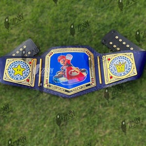 Mario Kart 8 Champion Belt: Custom Leather Trophy for Gamers