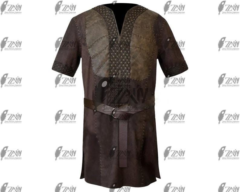Handgefertigte Wikinger-Lederweste: Ragnar Lothbrok Cosplay Kostüm